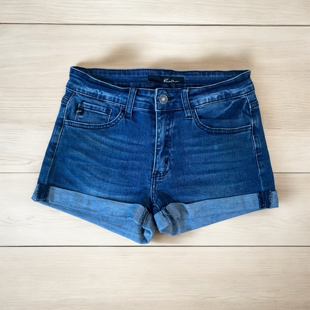 KanCan Dark Wash Denim Jean Shorts size 26
